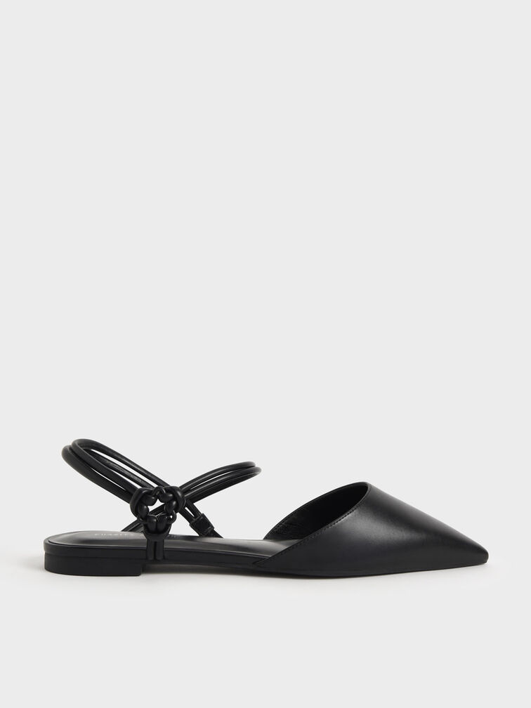 Knotted Ankle-Strap Ballerina Flats - CHARLES & KEITH SA