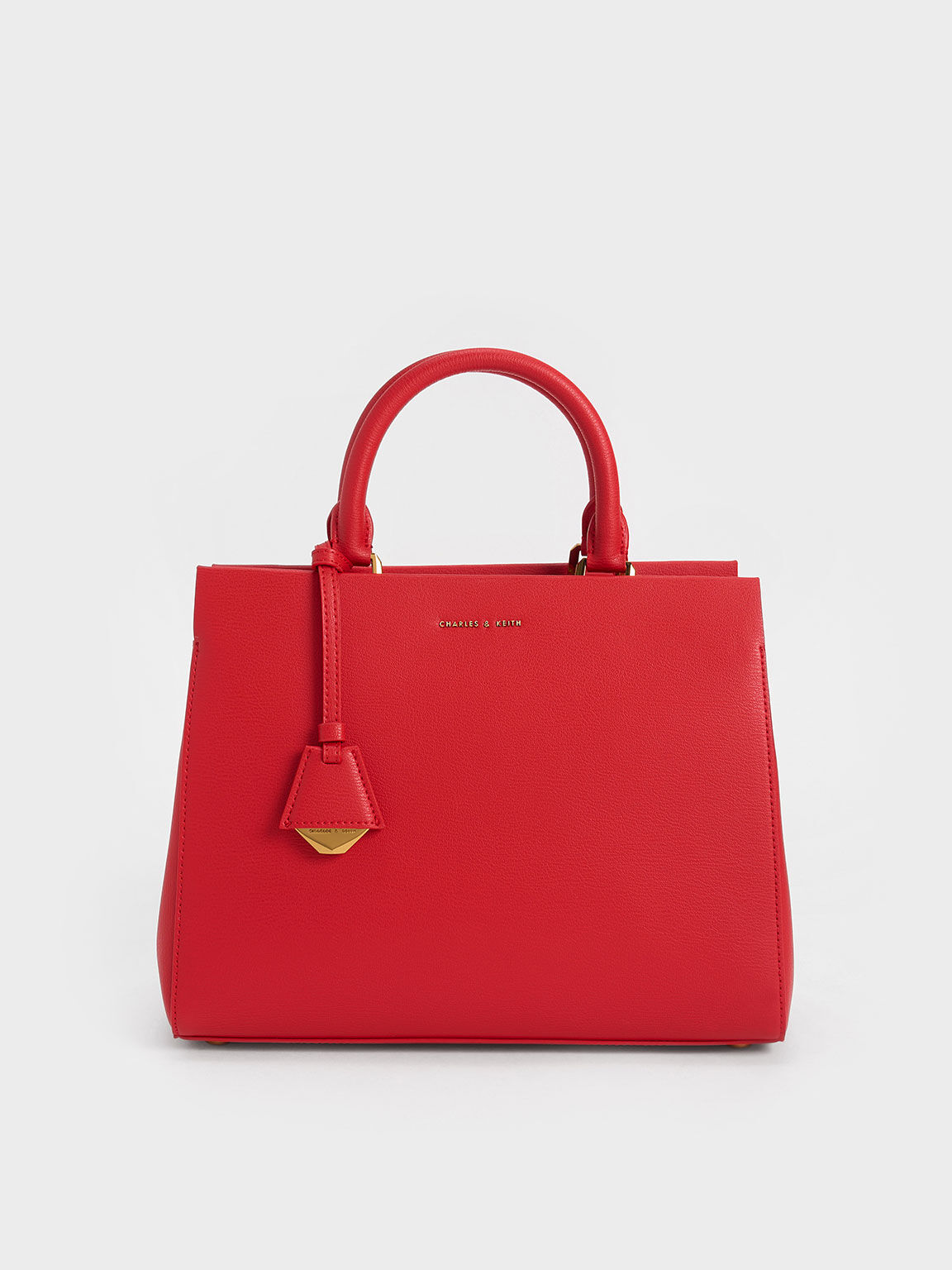 Mirabelle Structured Handbag, Red, hi-res