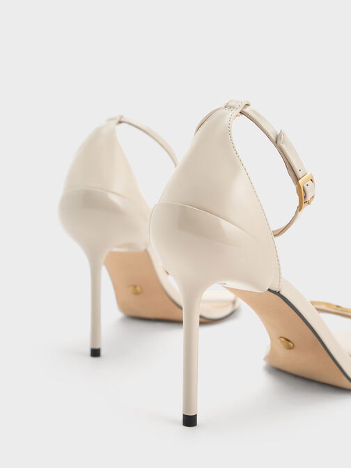 Gabine Leather Stiletto Heel Sandals, Chalk, hi-res