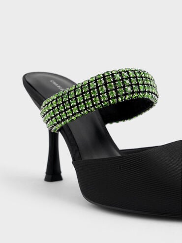 حذاء ميول عالي الكعب مزين بالأحجار اللامعة, لون أخضر, hi-res