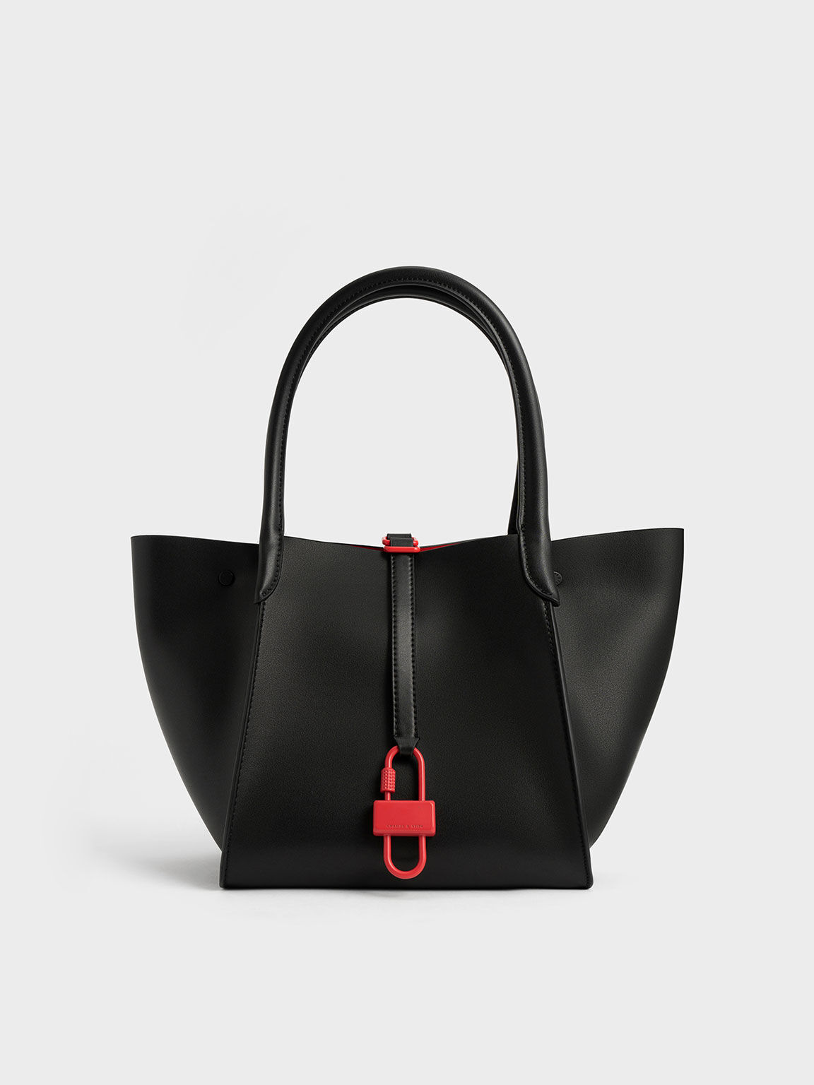 Balta Belted Tote Bag, Black, hi-res