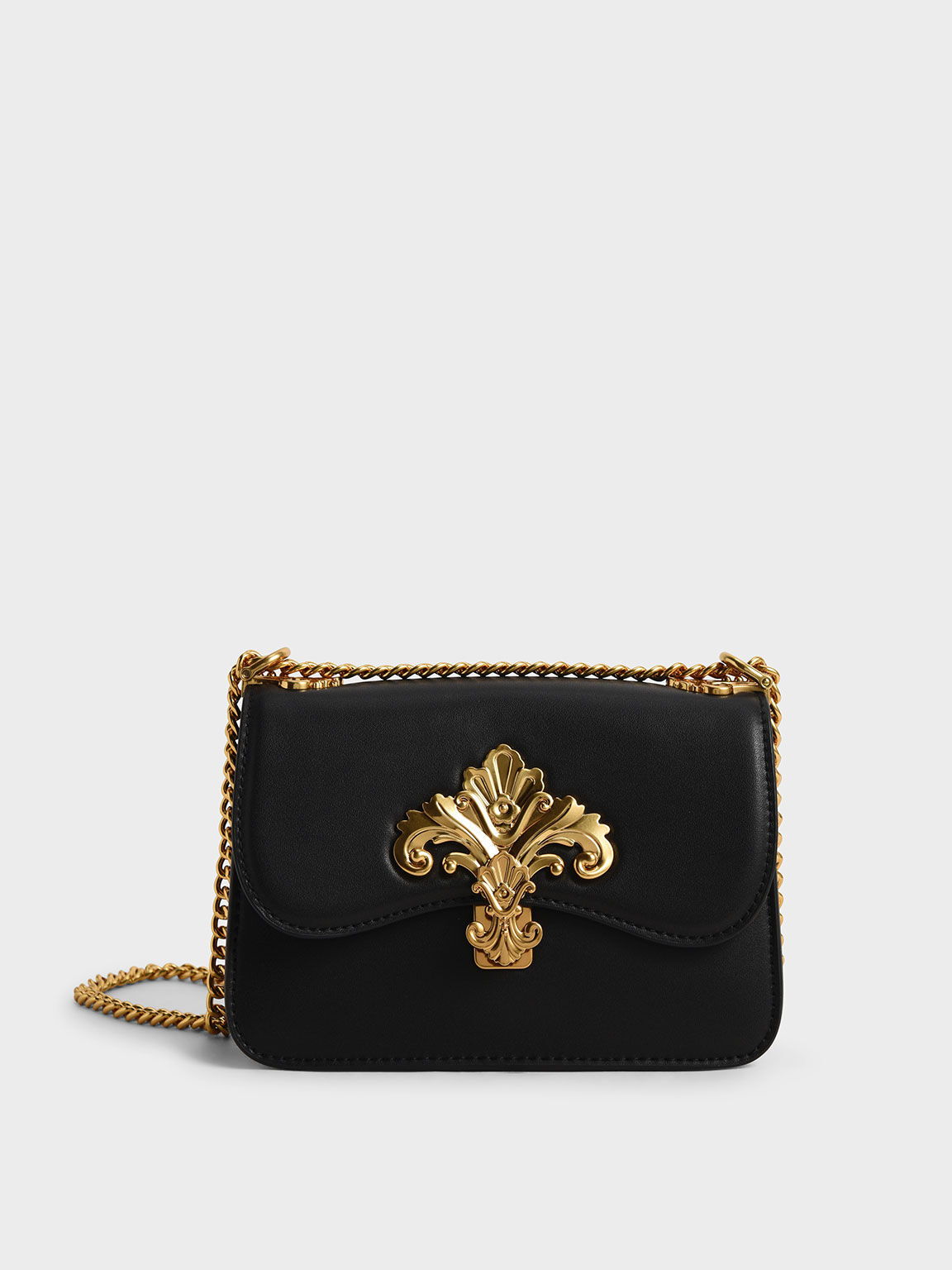 Charles and keith black chain hotsell bag