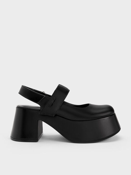 Rubina Slingback Mary Jane Pumps, Black, hi-res