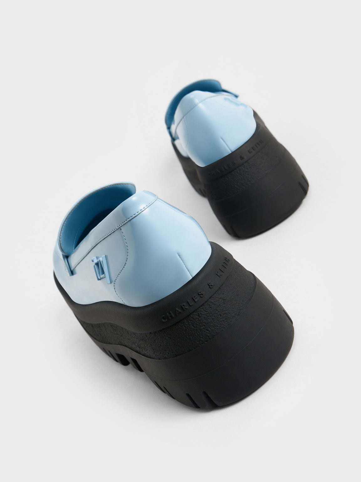 حذاء رانيير من إتزي - نعل تشانكي بلاتفورم وتصميم بيني لوفر, أزرق فاتح, hi-res