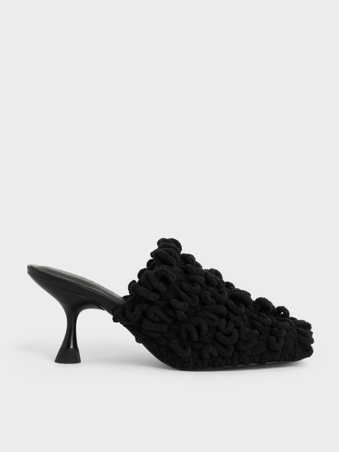 حذاء ميول مزين من الأمام مع كعب سبول, أسود, hi-res