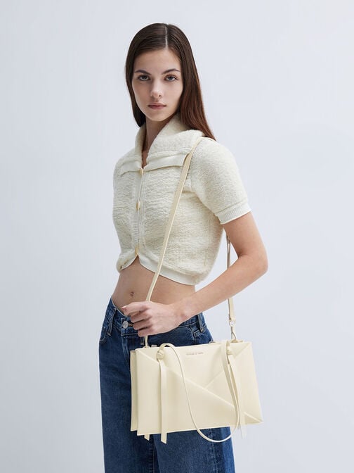 Midori Geometric Tote Bag, Cream, hi-res
