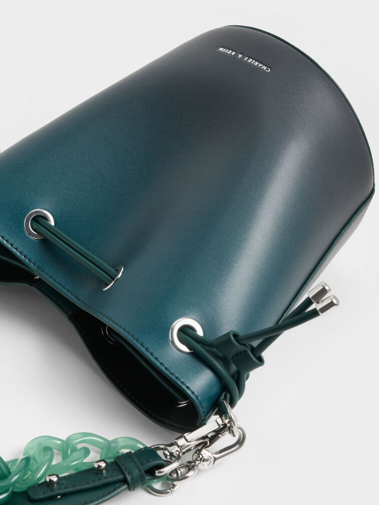 Lana Bucket Bag, Green, hi-res