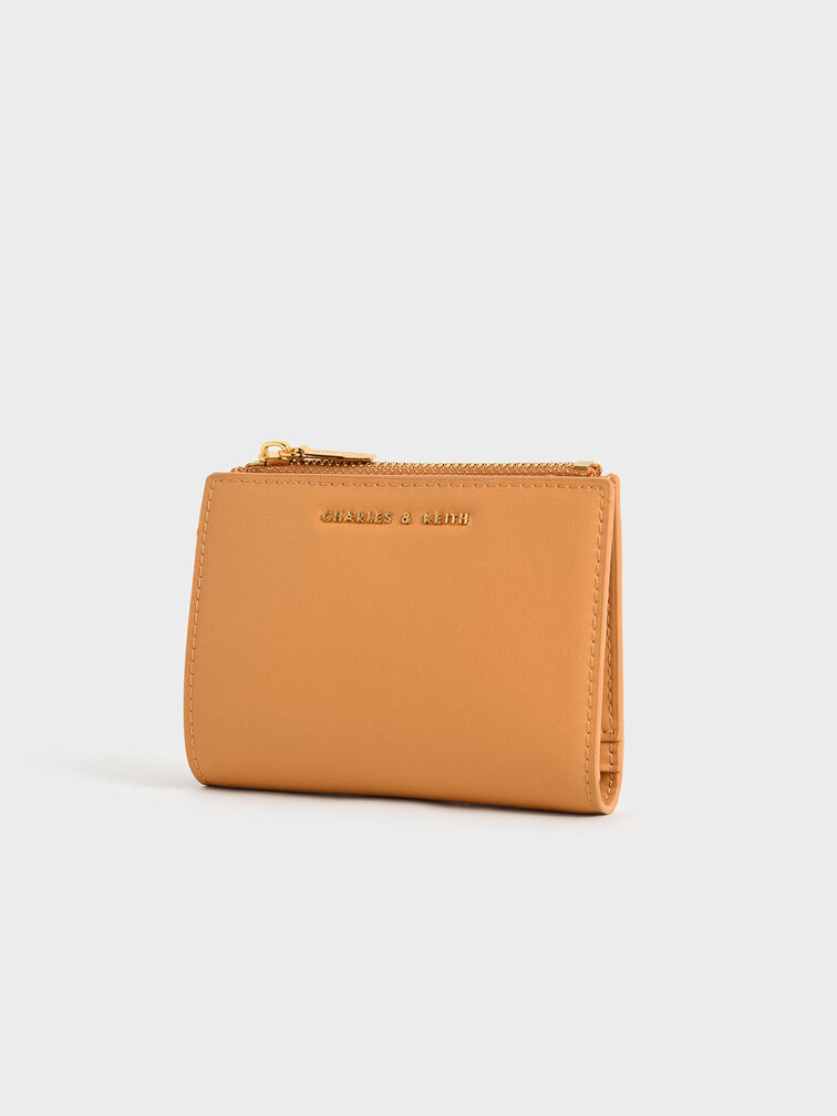 Top Zip Small Wallet, Pumpkin, hi-res