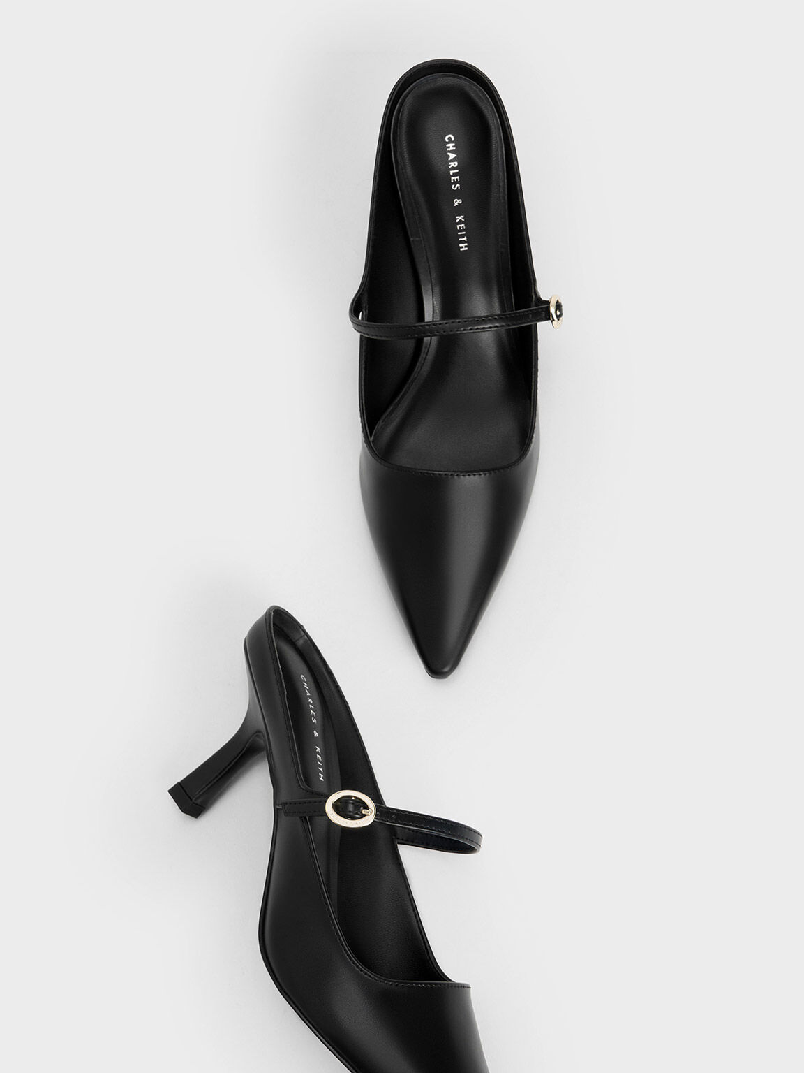 حذاء ميول ماري جين عالي الكعب, أسود, hi-res