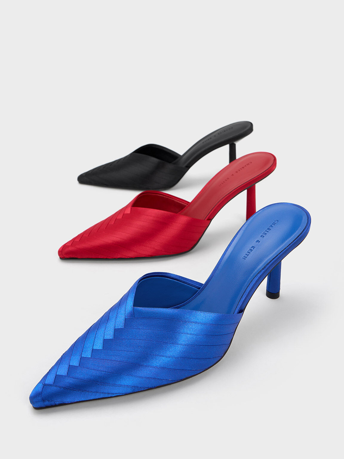 Charles and keith outlet blue heels