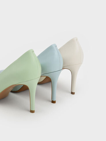 Emmy Pointed-Toe Stiletto Pumps, Sage Green, hi-res