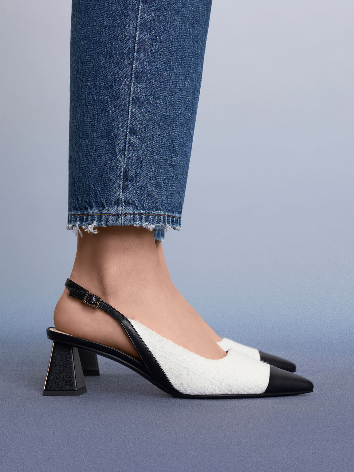 Cap toe slingback shop