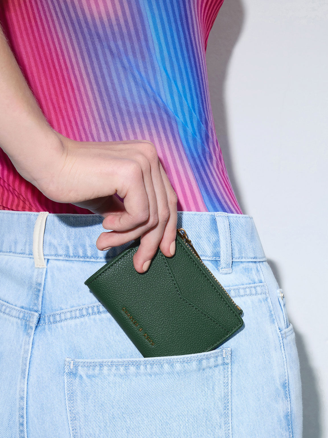 محفظة كايس صغيرة, أخضر غامق, hi-res