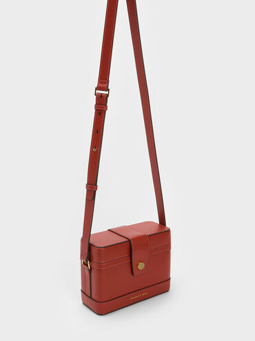 حقيبة كروس برونتي مربعة, احمر غامق, hi-res