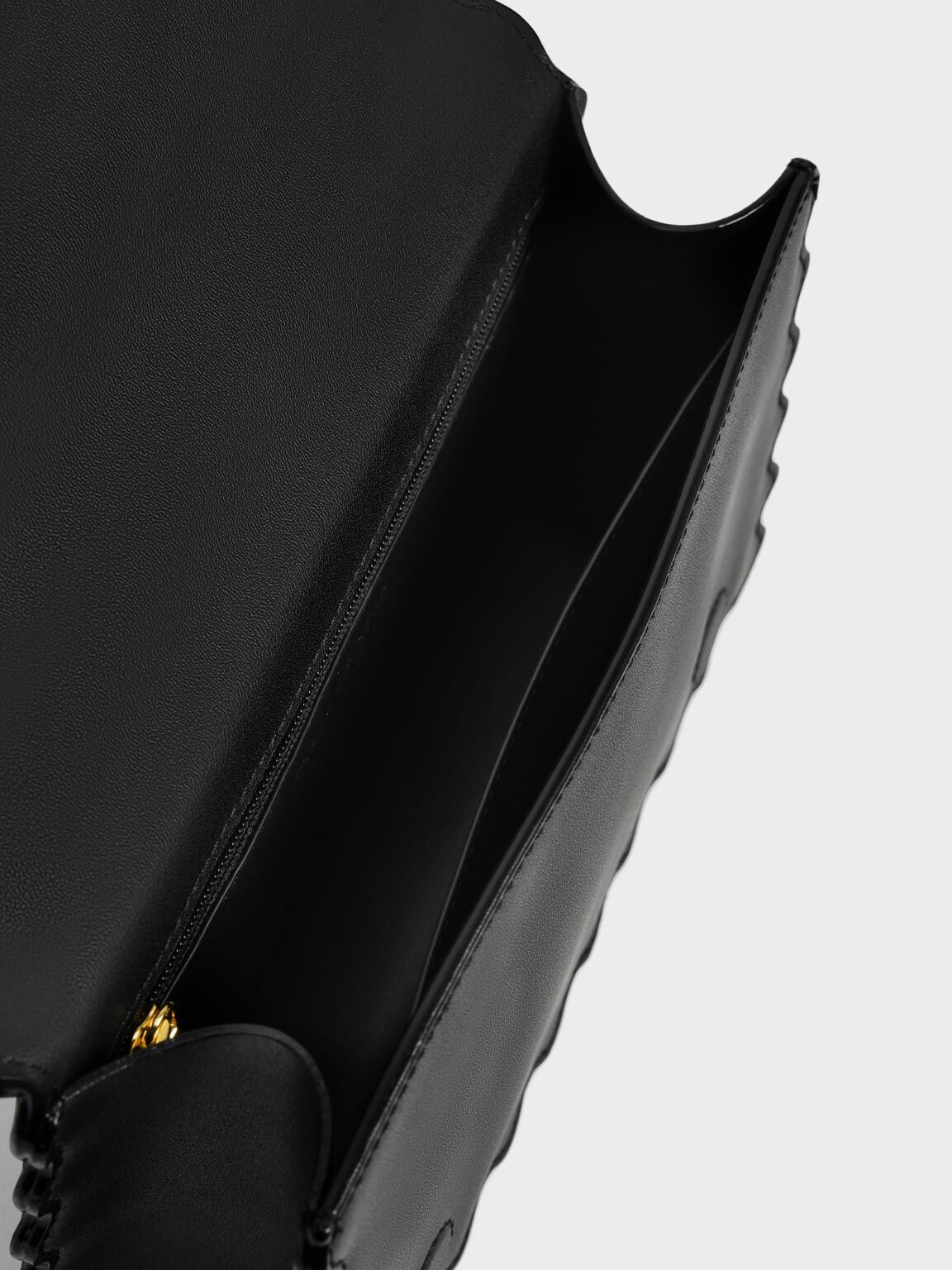 حقيبة روان بمقبض سلسلة مزين بالخرز, أسود, hi-res