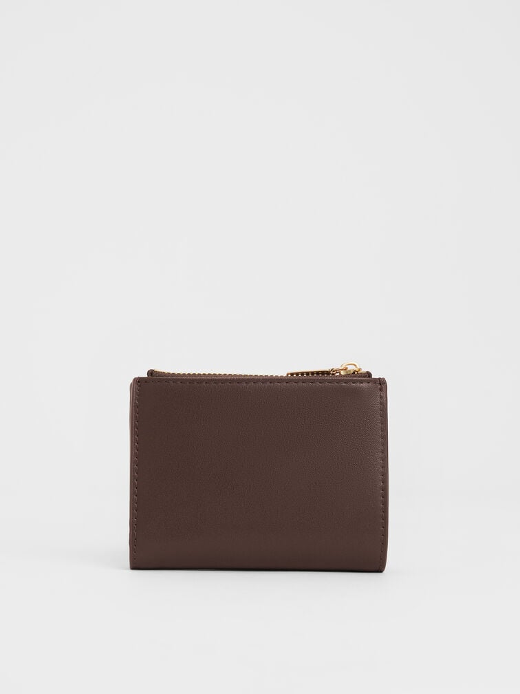 Midori Geometric Top-Zip Wallet, Espresso Brown, hi-res