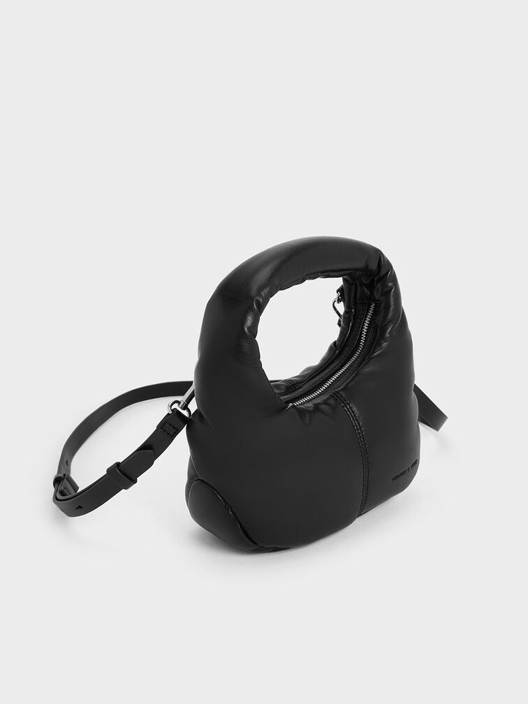 حقيبة هوبو مبطنة من مور, Noir, hi-res