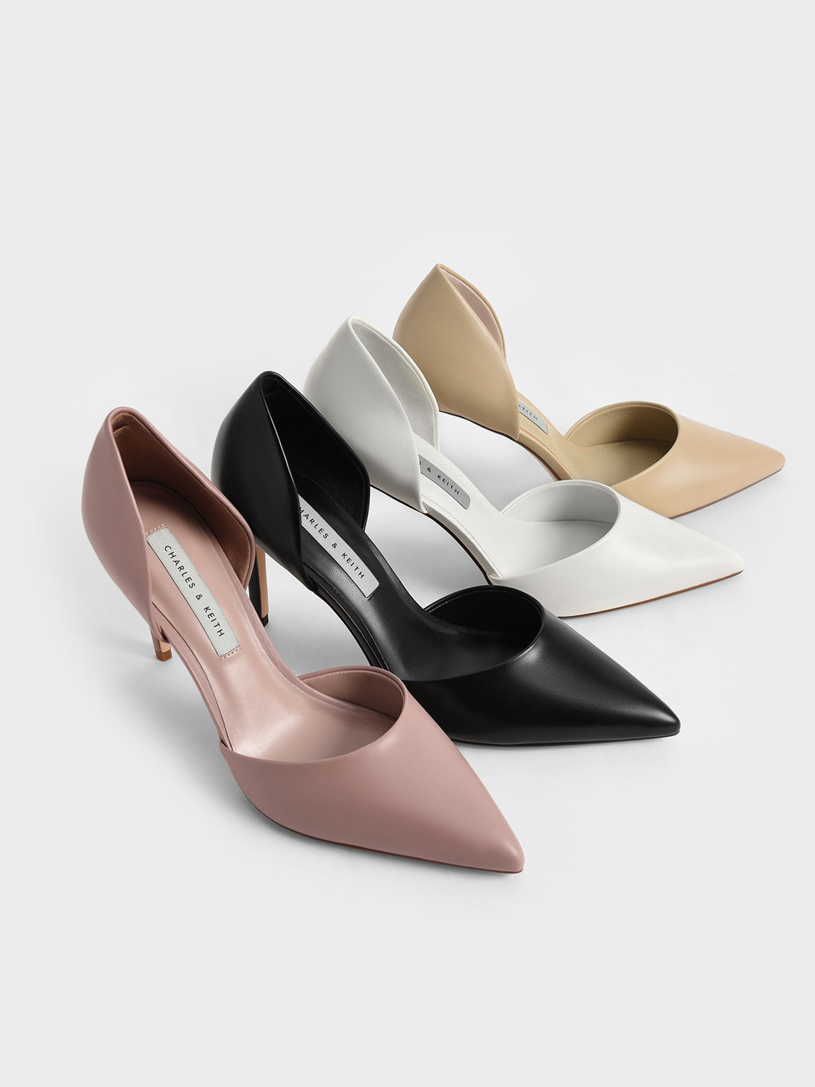 Black D'Orsay Stiletto Pumps - CHARLES & KEITH SA Black D'Orsay Stiletto Pumps - CHARLES & KEITH SA