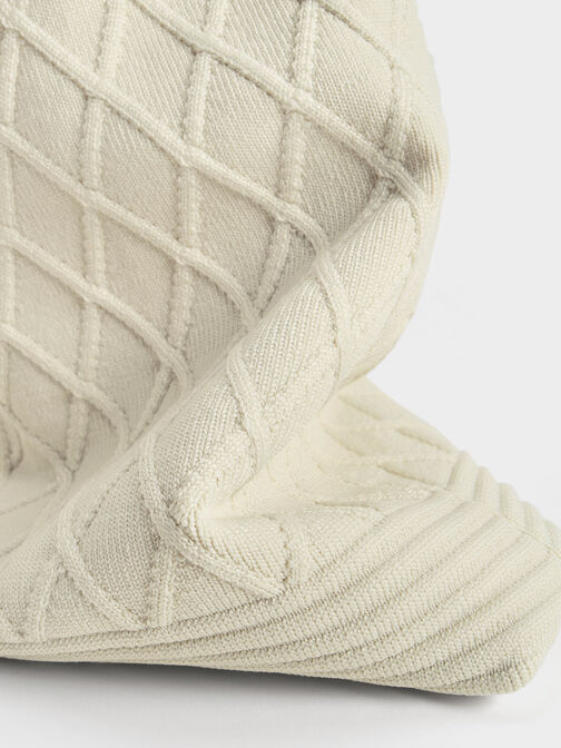 Willa Knitted Tote Bag, Cream, hi-res