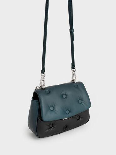 Koi Padded Chain Handle Bag, Green, hi-res