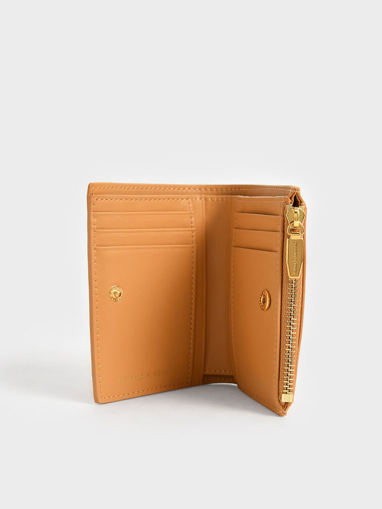 Top Zip Small Wallet, Pumpkin, hi-res