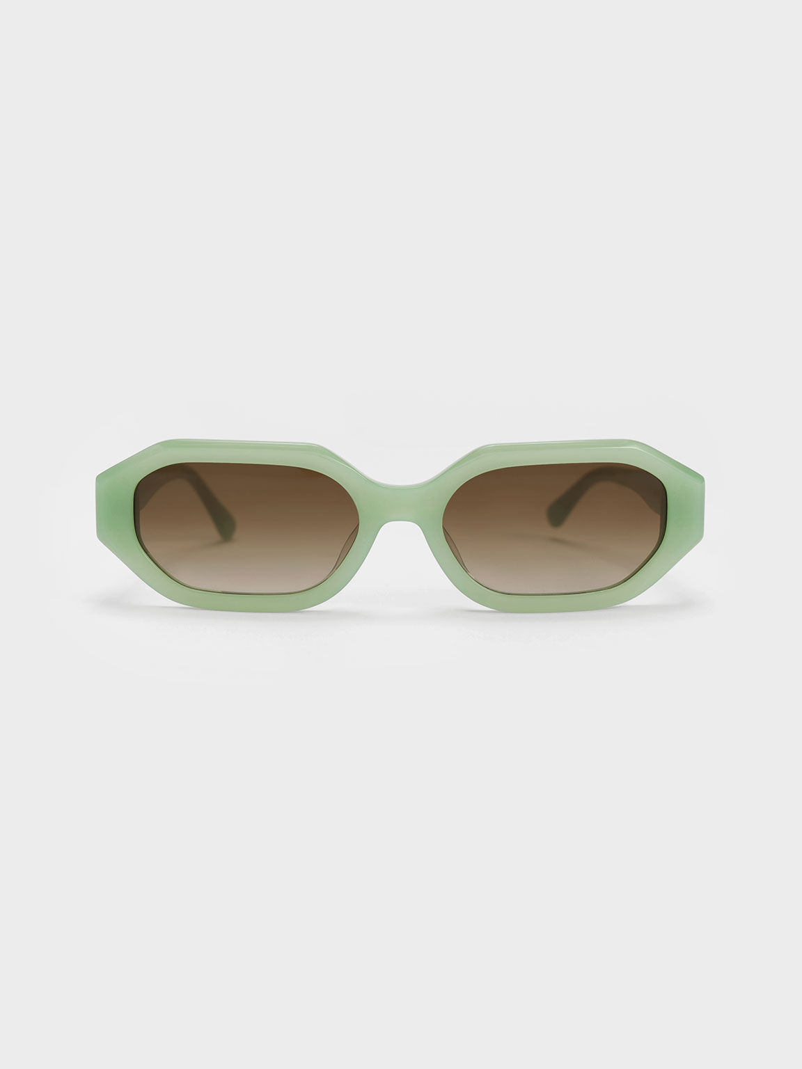 نظارة شمسية جابين بيضاوية الشكل من الأسيتات المعاد تدويره, اخضر فاتح, hi-res