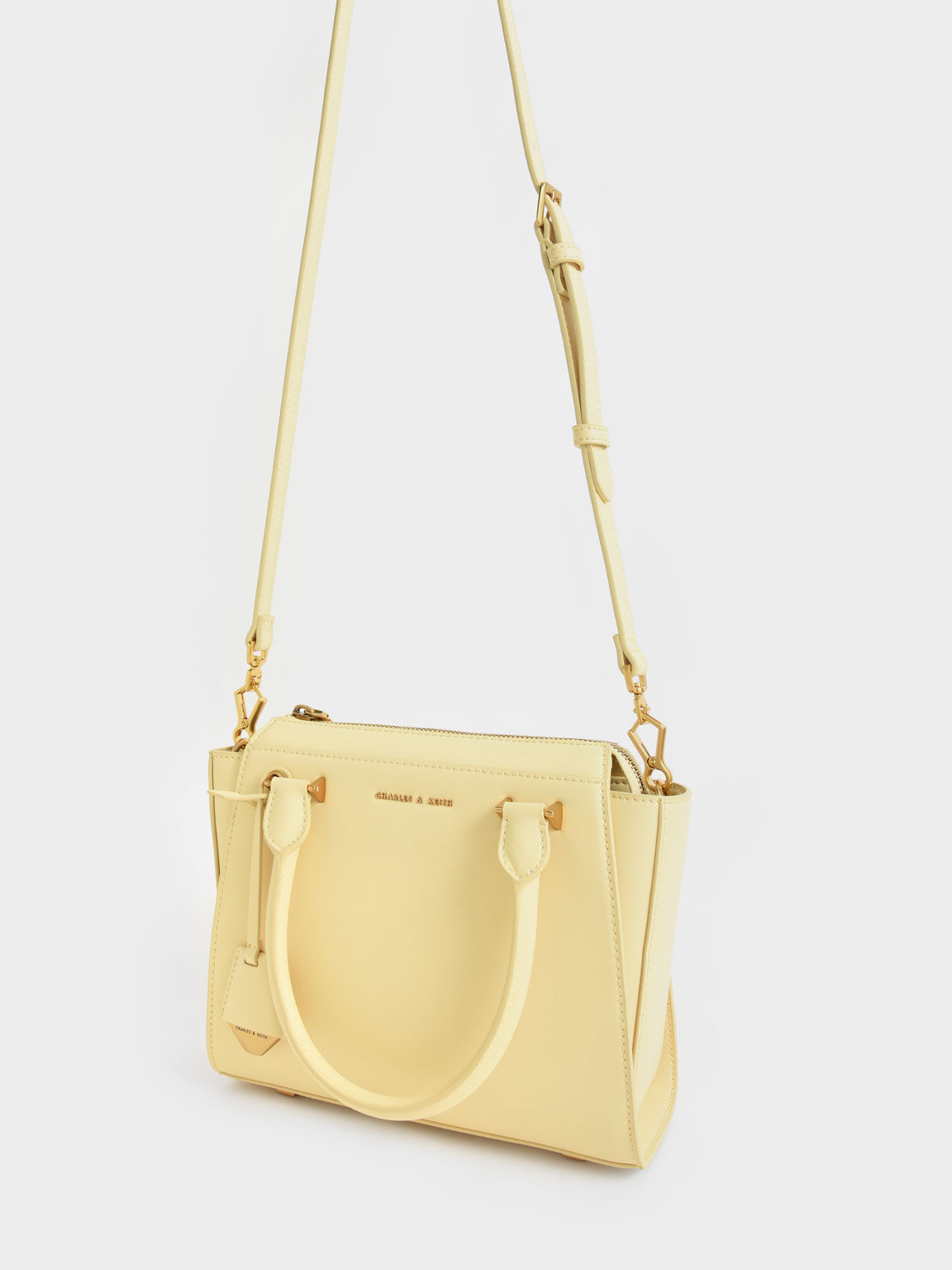 Charles and keith shop structured trapeze bag
