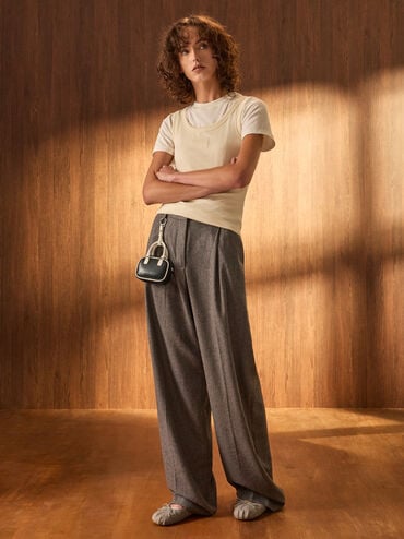 Sianna Two-Tone Bowling-Bag Charm, Multi, hi-res