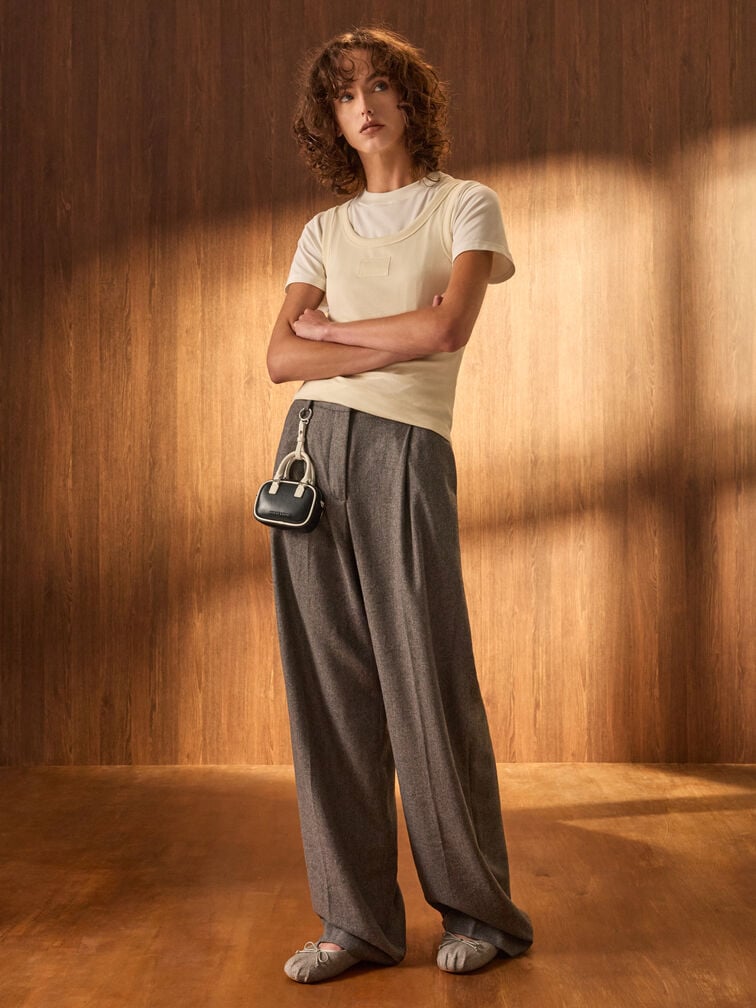 Sianna Two-Tone Bowling-Bag Charm, Multi, hi-res