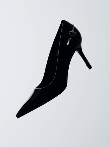 Erinna Metallic-Accent Pointed-Toe Pumps, Black Boxed, hi-res