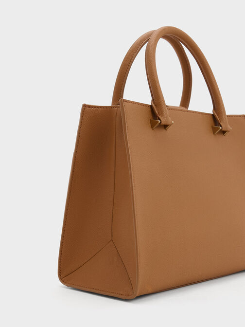 Anwen Structured Tote Bag, Chocolate, hi-res