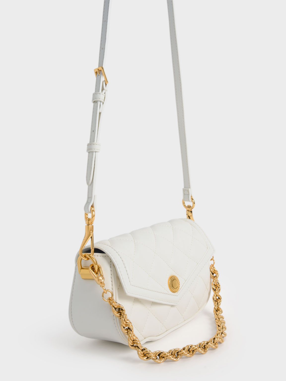 Este Chain Handle Bag, White, hi-res