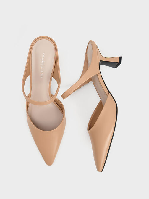 Slant Heel Mules, Nude, hi-res