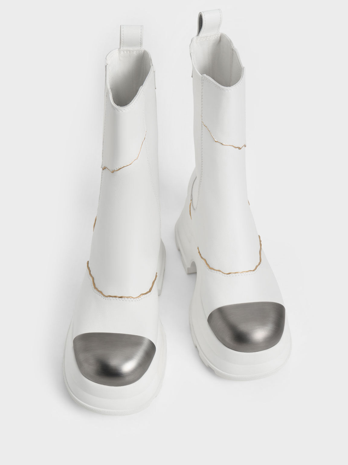 Jules Leather Chelsea Boots, White, hi-res