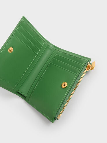 Harmonee Top Zip Small Wallet, Green, hi-res