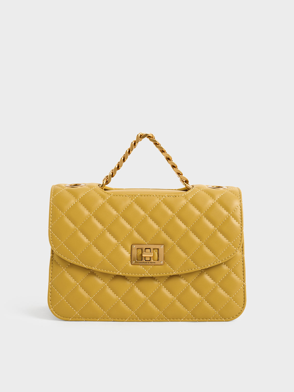 Mustard Quilted Clutch CHARLES KEITH SA