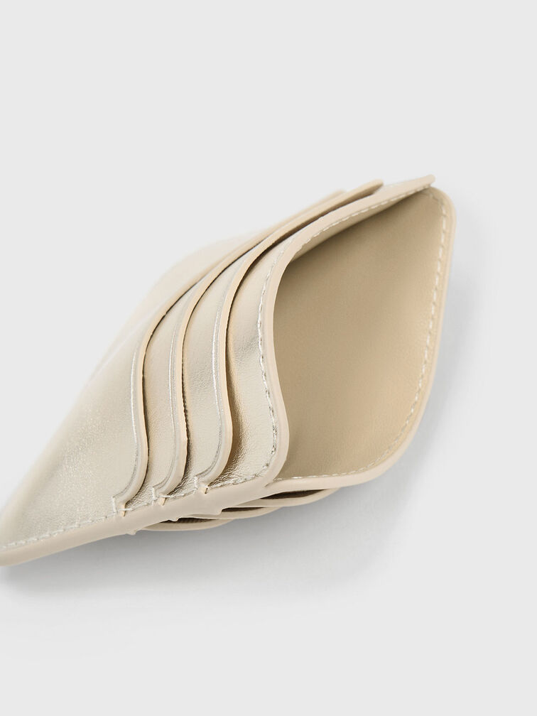 Multi-Slot Card Holder, Gold, hi-res