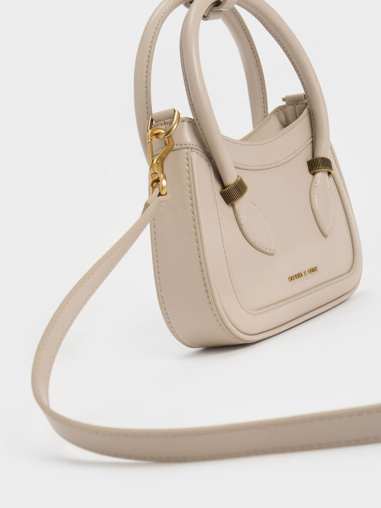 Bonnie Curved Tote Bag, Beige, hi-res