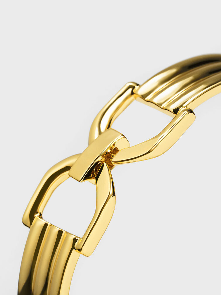 Gabine Cuff Bracelet, Gold, hi-res