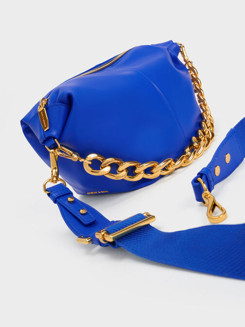 Daki Chain Handle Hobo Bag, Cerulean, hi-res