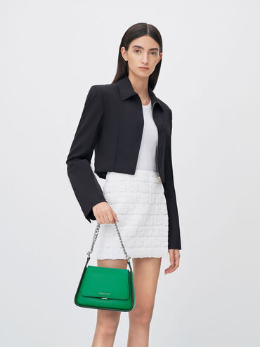 حقيبة مينتا بتصميم ترابيز, لون أخضر, hi-res