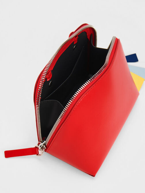 Cockade Crossbody Bag, Red, hi-res