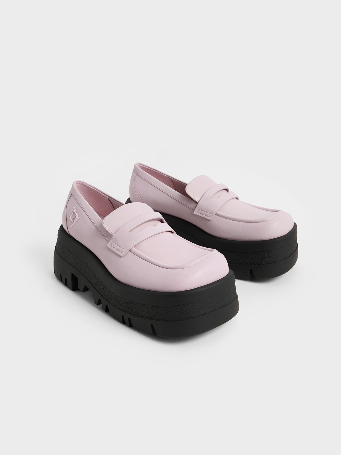 Rainier Chunky Platform Penny Loafers, Lilac, hi-res