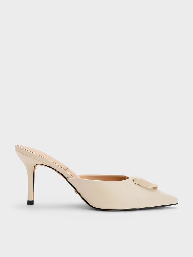 Gabine Leather Mules, Chalk, hi-res
