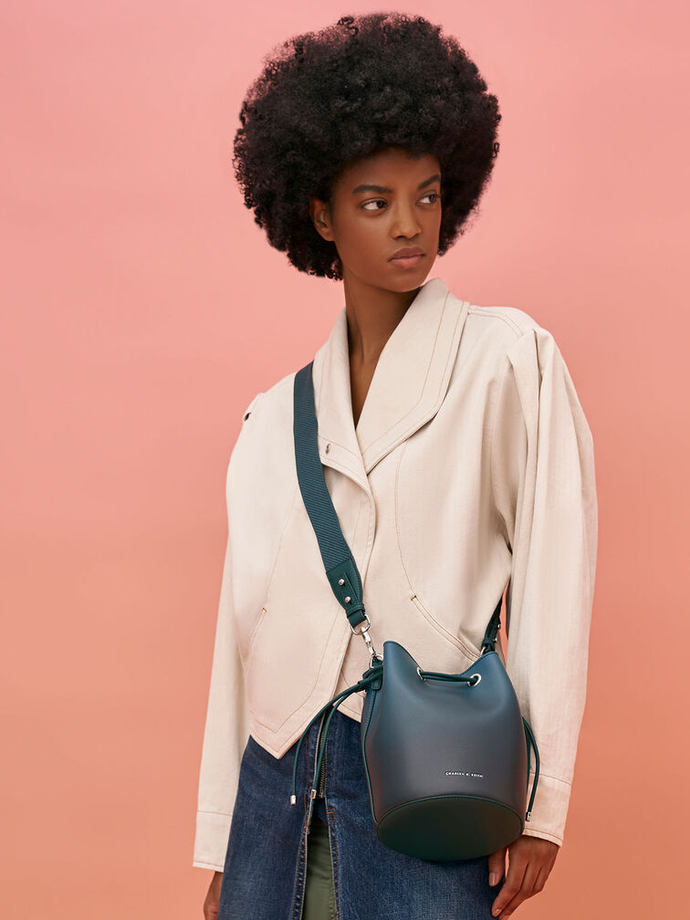 Lana Bucket Bag, Green, hi-res