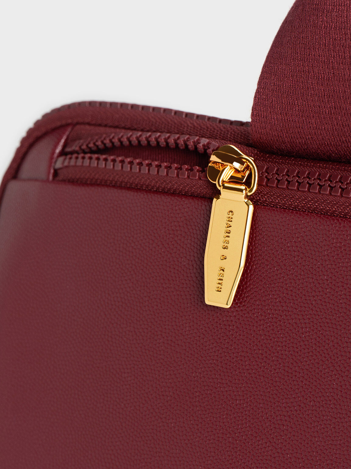 Textured Laptop Bag, Burgundy, hi-res