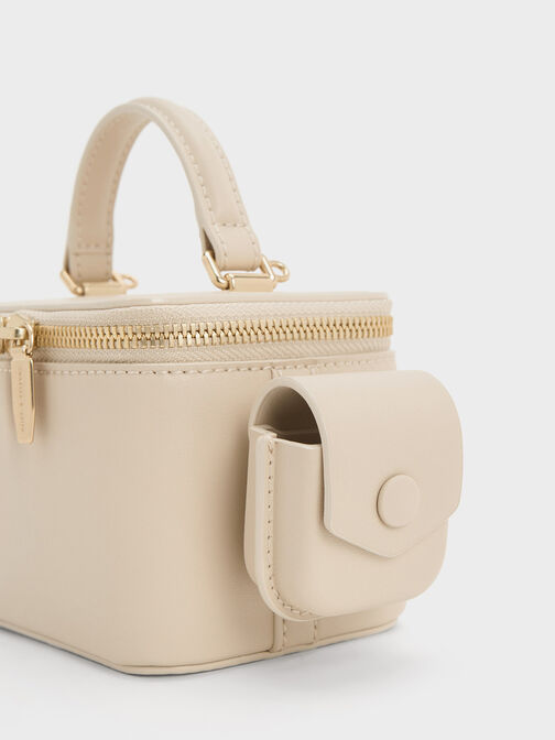 Gaia Boxy Top Handle Bag, Beige, hi-res