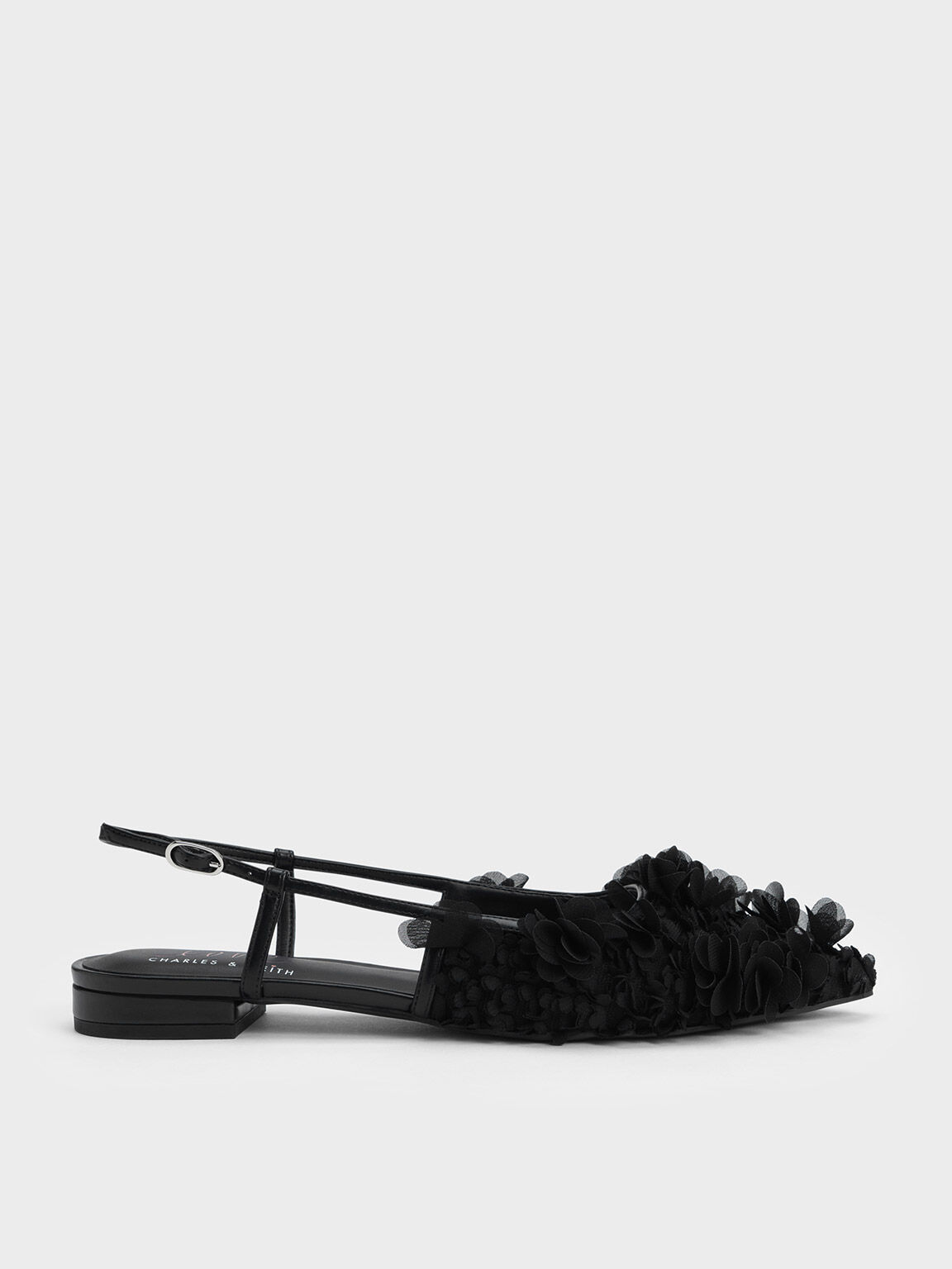 Black floral flats 2025