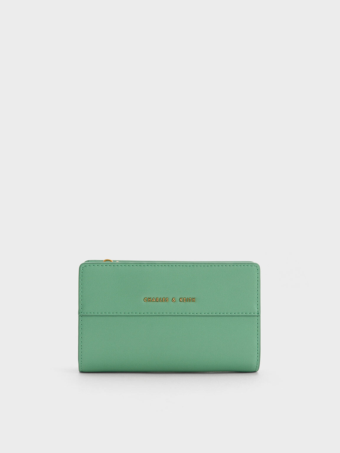 محفظة صغيرة مع كبسونة للإغلاق, لون أخضر, hi-res