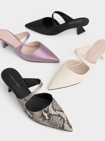 Vada Asymmetric Sculptural Heel Pumps, Lilac, hi-res